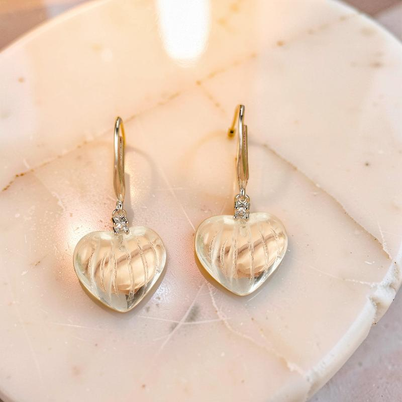 Boucles d'Oreilles Cristal de Roche – Battement d’Ombre Lumineuse, Argent