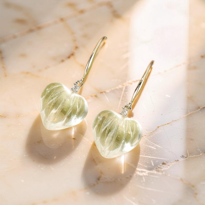Boucles d'Oreilles Cristal de Roche – Battement d’Ombre Lumineuse, Argent