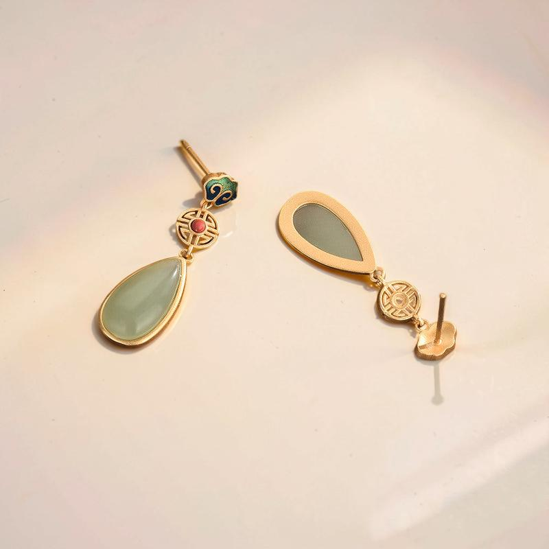 Boucles d'Oreilles Jade – Goutte de Paradis