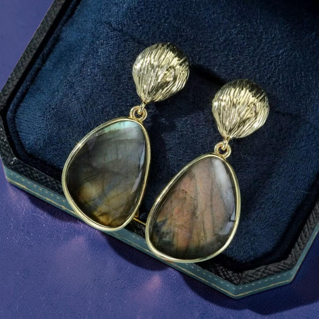 Boucles d'Oreilles Labradorite – Souffle de la Terre
