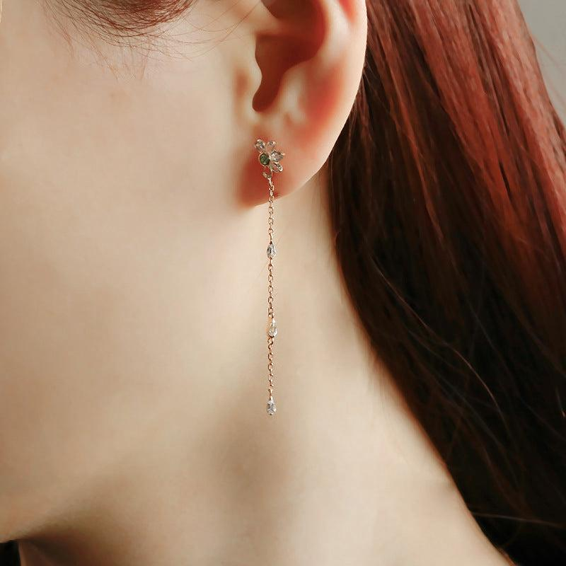 Boucles d'Oreilles Péridot et Topaze – Vœux Éternel, Argent Plaqué Or