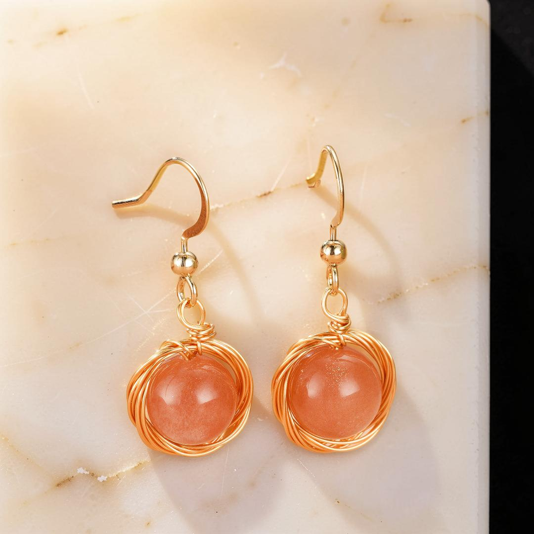 Boucles d'Oreilles Pierre de Soleil – Nids Solaires