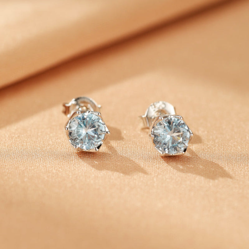 Boucles d'oreilles Topaze – Souffle Cristallin, Argent