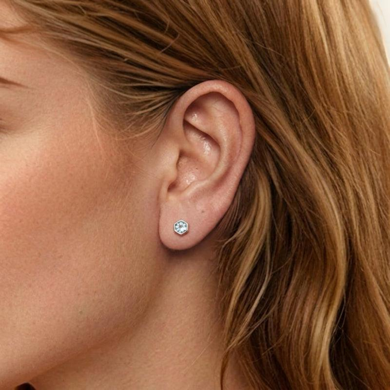 Boucles d'oreilles Topaze – Souffle Cristallin, Argent