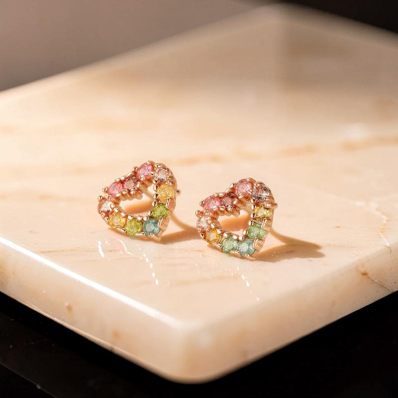 Boucles d'Oreilles Tourmalines – Reflet du Cœur Caché, Argent