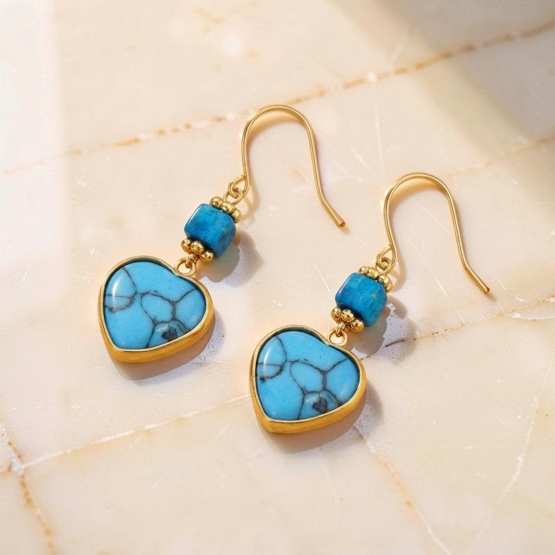 Boucles d'Oreilles Turquoise – Vestale de Nuit