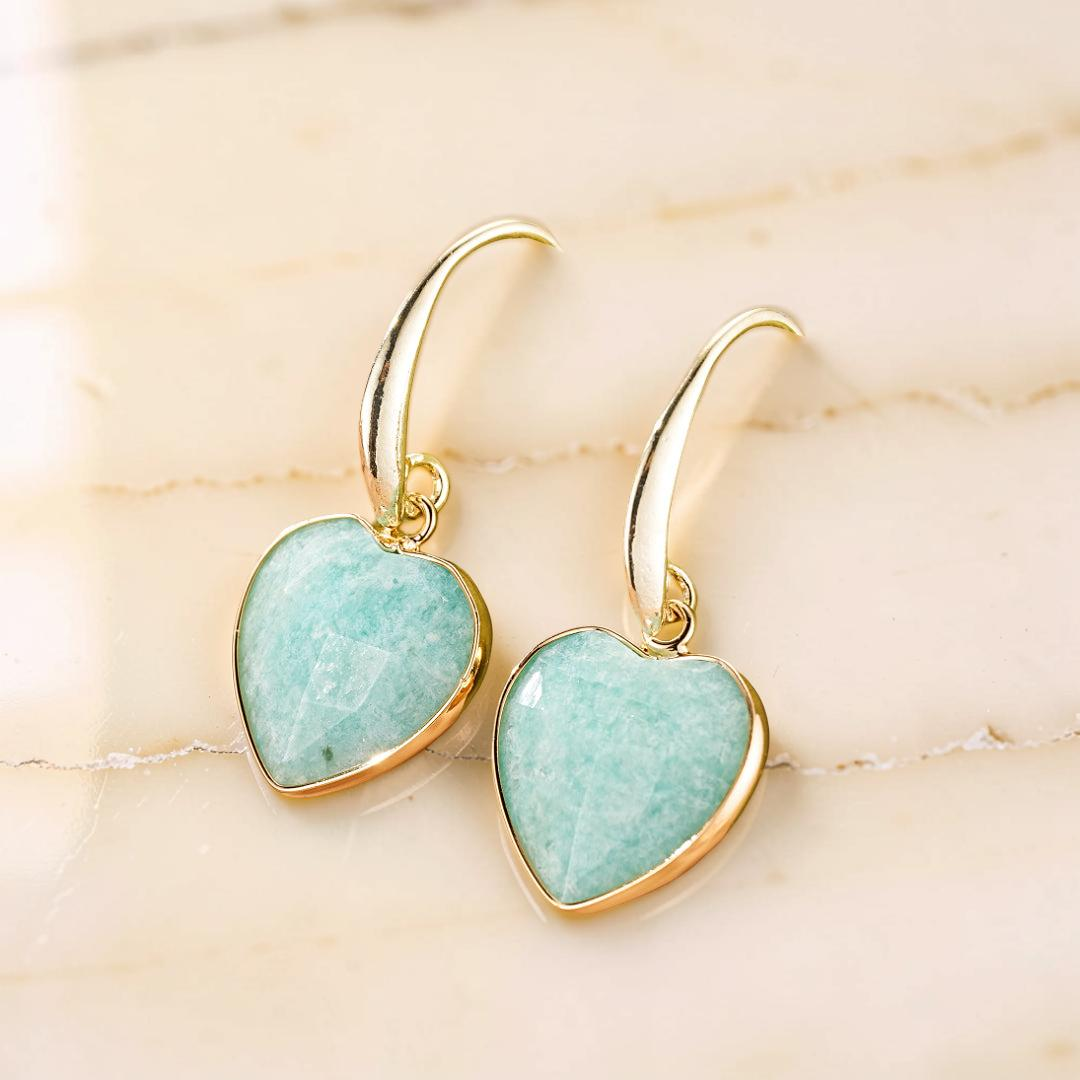 Boucles d’Oreilles Amazonite/Lapis Lazuli – Douceur Radieuse