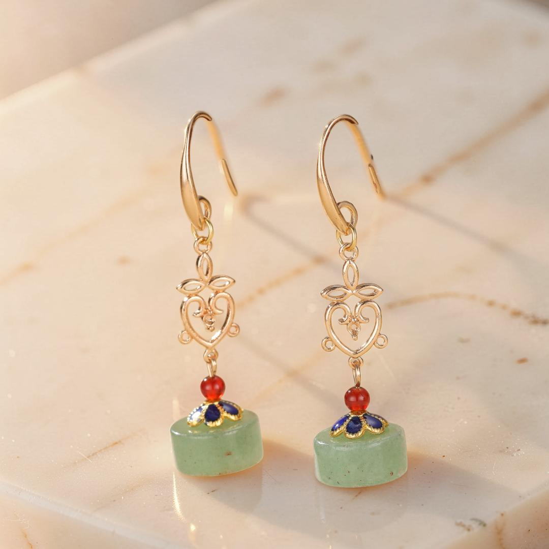 Boucles d'Oreilles Aventurine – Confiance