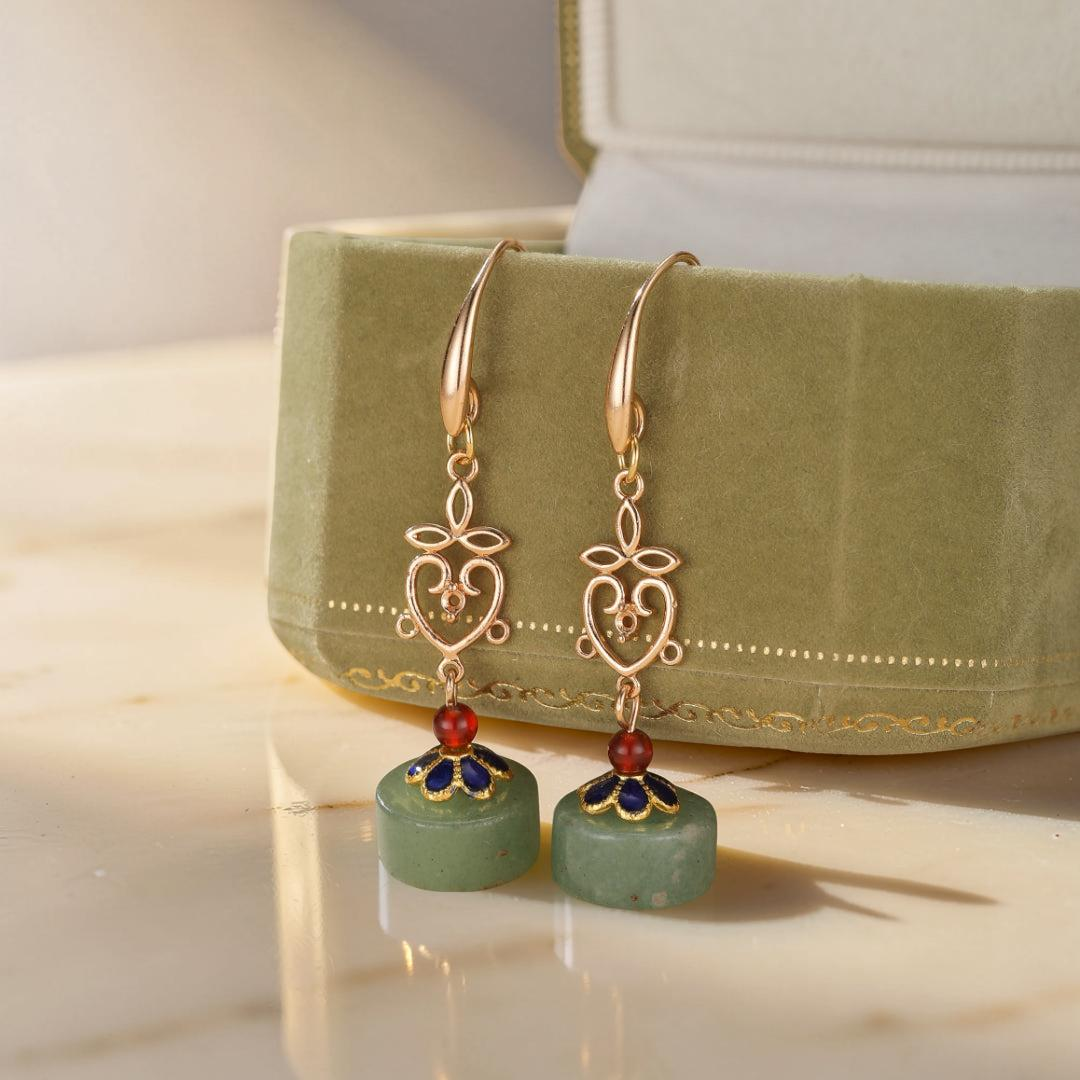 Boucles d'Oreilles Aventurine – Confiance