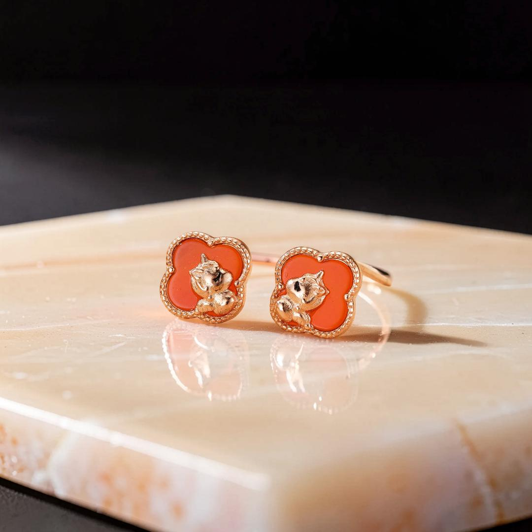 Boucles d’Oreilles Cheval – Esprit Libre, Argent Plaqué Or Rose