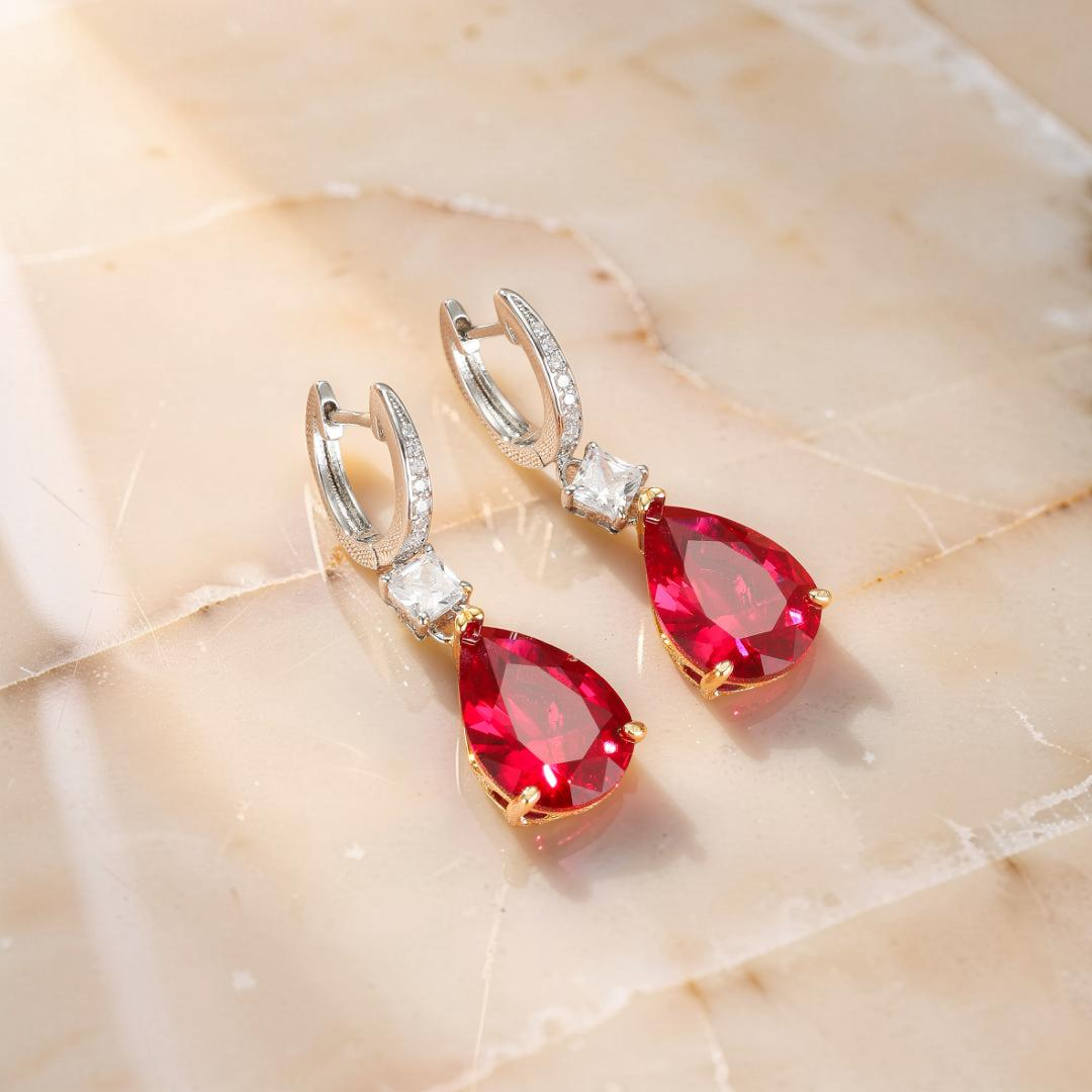 Boucles d’Oreilles Cornaline – Larmes Impériales