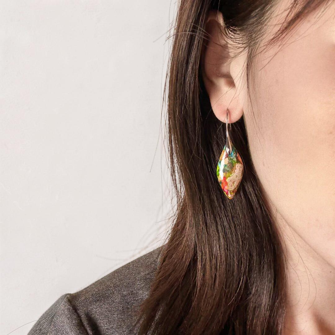 Boucles d'Oreilles Jaspe – Élégance Cachée