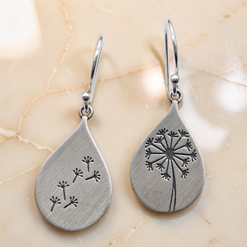 Boucles d’Oreilles Pissenlit – Renaissance Légère, Argent