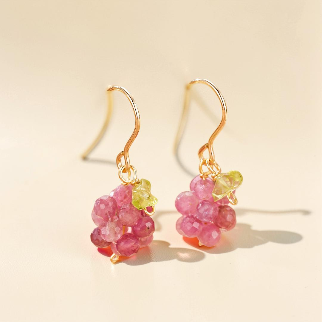 Boucles d’Oreilles Tourmaline – Délice Vigne