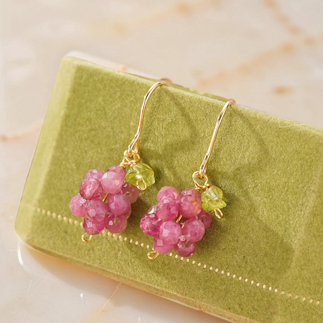 Boucles d’Oreilles Tourmaline – Délice Vigne