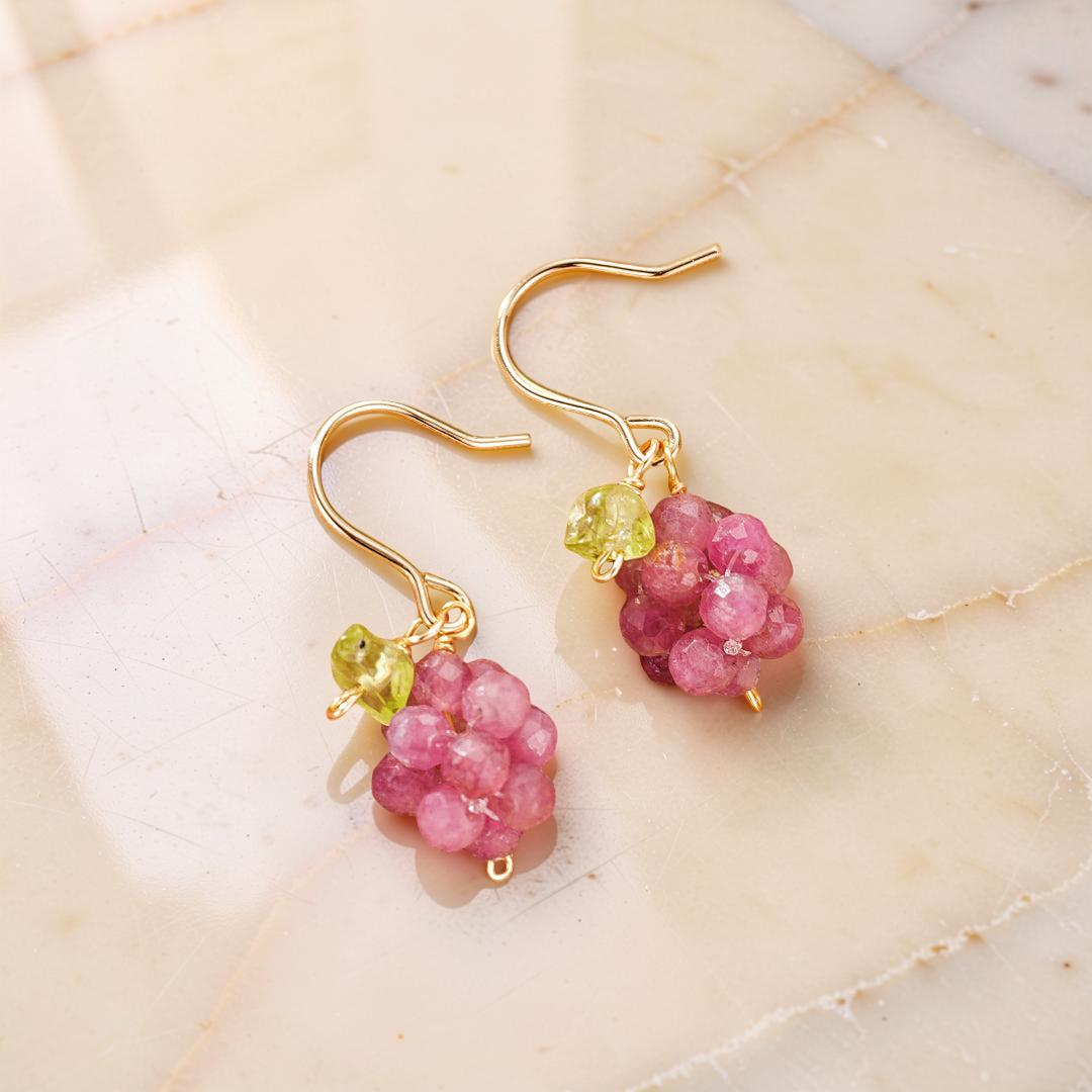 Boucles d’Oreilles Tourmaline – Délice Vigne