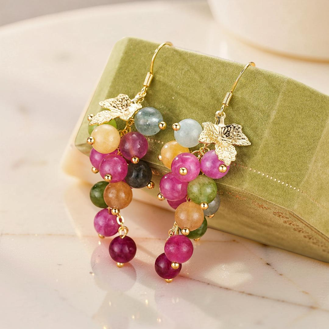 Boucles d’Oreilles Tourmaline – Vigne Enchantée