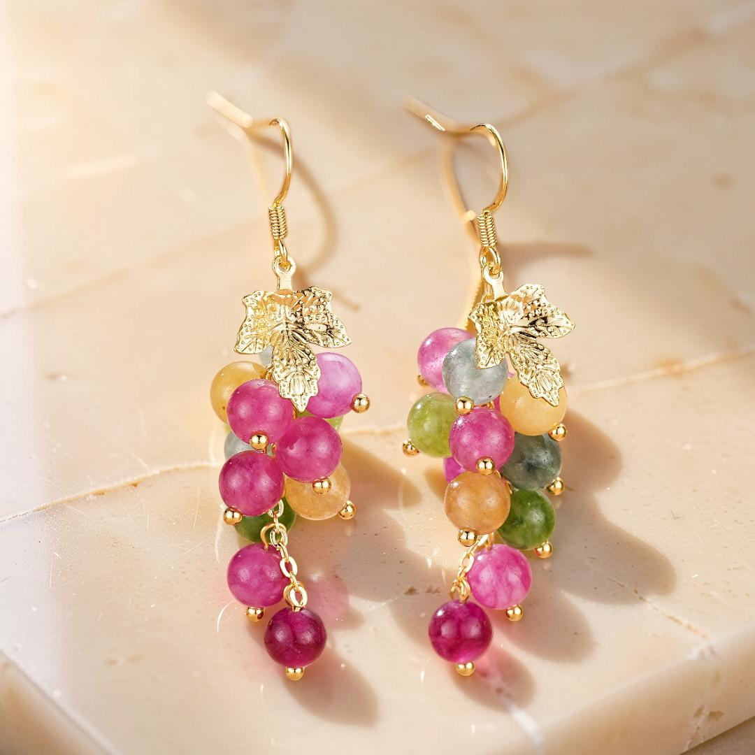 Boucles d’Oreilles Tourmaline – Vigne Enchantée