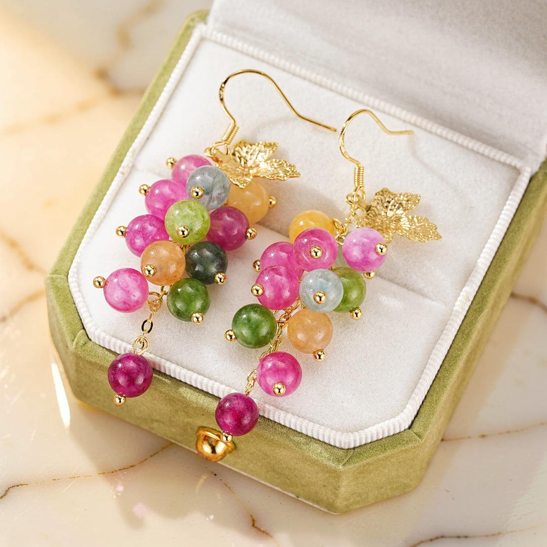 Boucles d’Oreilles Tourmaline – Vigne Enchantée