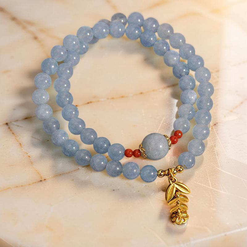 Bracelet Aigue Marine et Perle – Azur Moisson