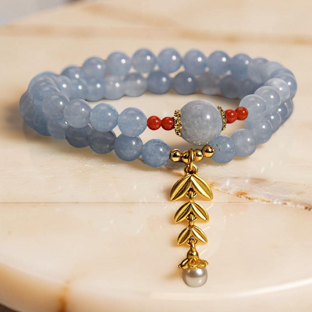 Bracelet Aigue Marine et Perle – Azur Moisson