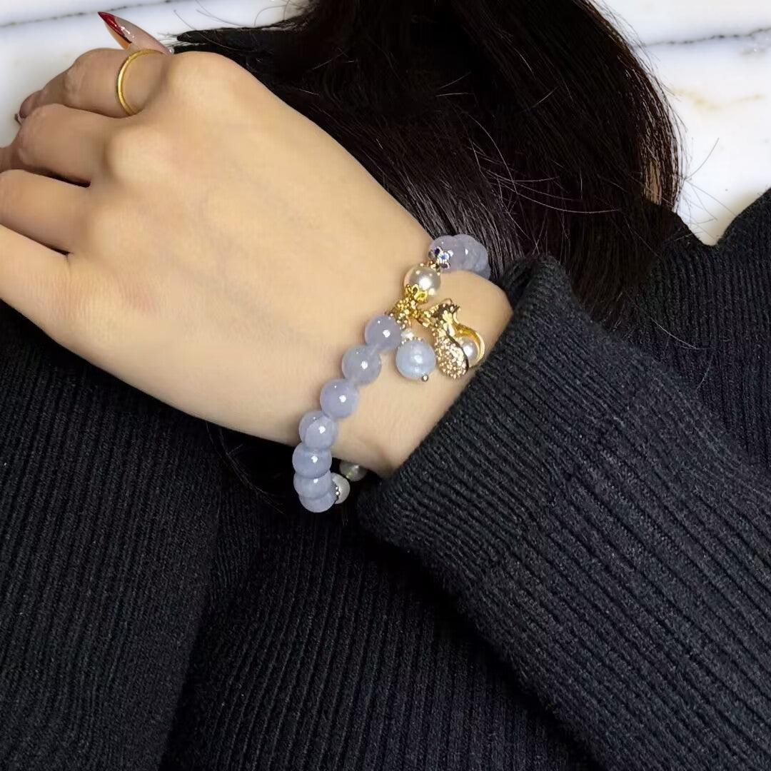 Bracelet Aigue-Marine et Perle – Poche d'Argent