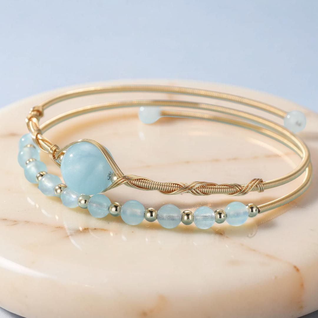 Bracelet Aigue Marine – Perle d’Océan