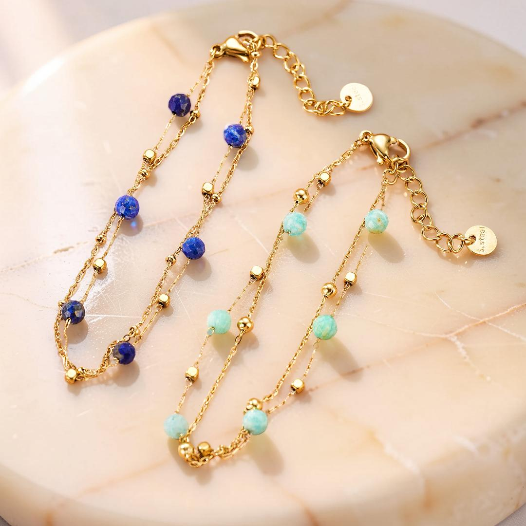 Bracelet Amazonite/Lapis Lazuli – Constellation Fine