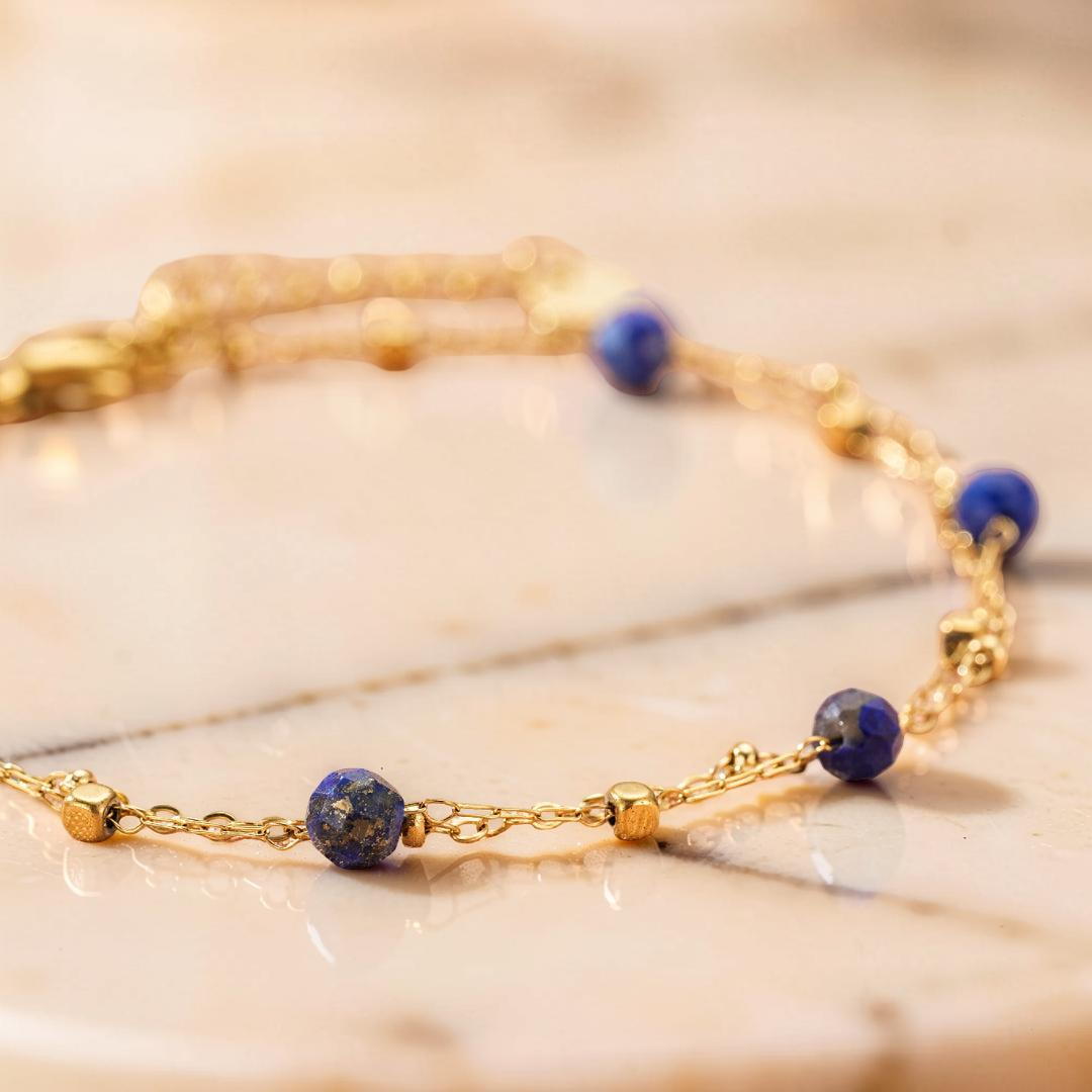 Bracelet Amazonite/Lapis Lazuli – Constellation Fine