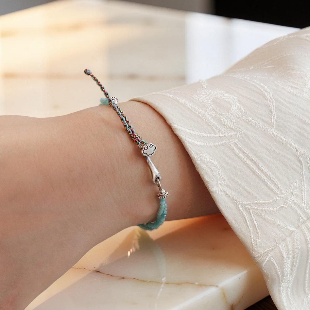 Bracelet Amazonite ou Tourmaline – Essence, Argent