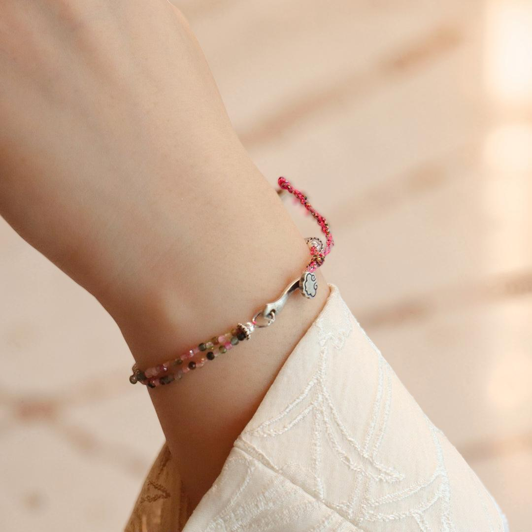 Bracelet Amazonite ou Tourmaline – Essence, Argent