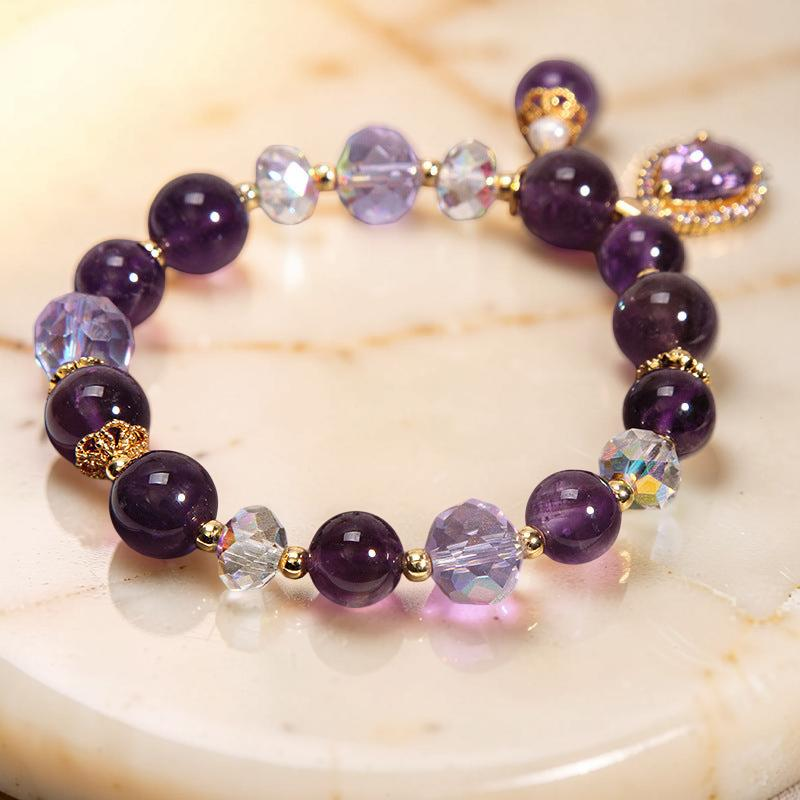 Bracelet Améthyste et Quartz Clair – Merveille