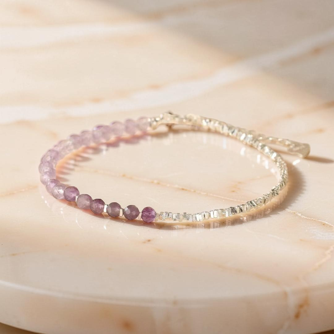 Bracelet Améthyste – Ombres de Lavande, Argent 925