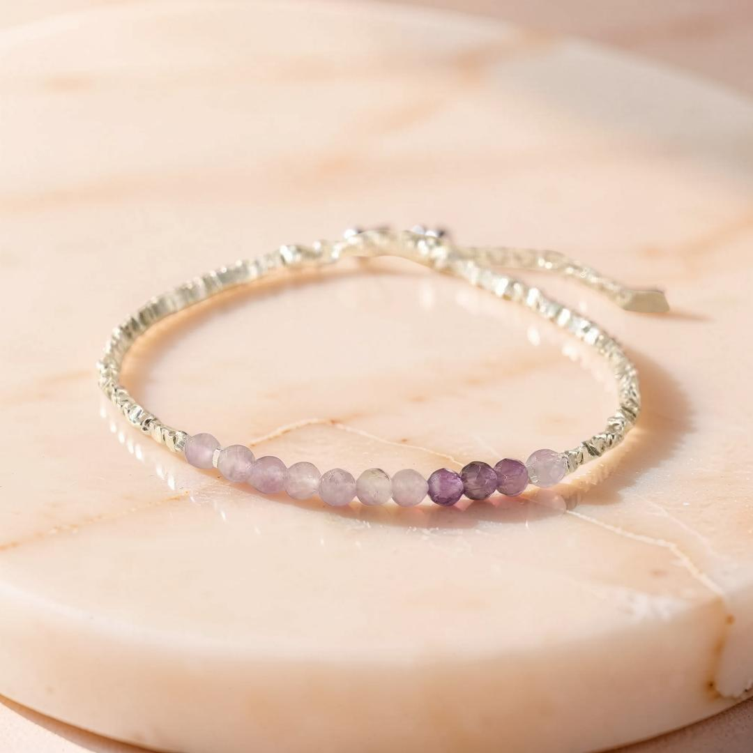 Bracelet Améthyste – Ombres de Lavande, Argent 925