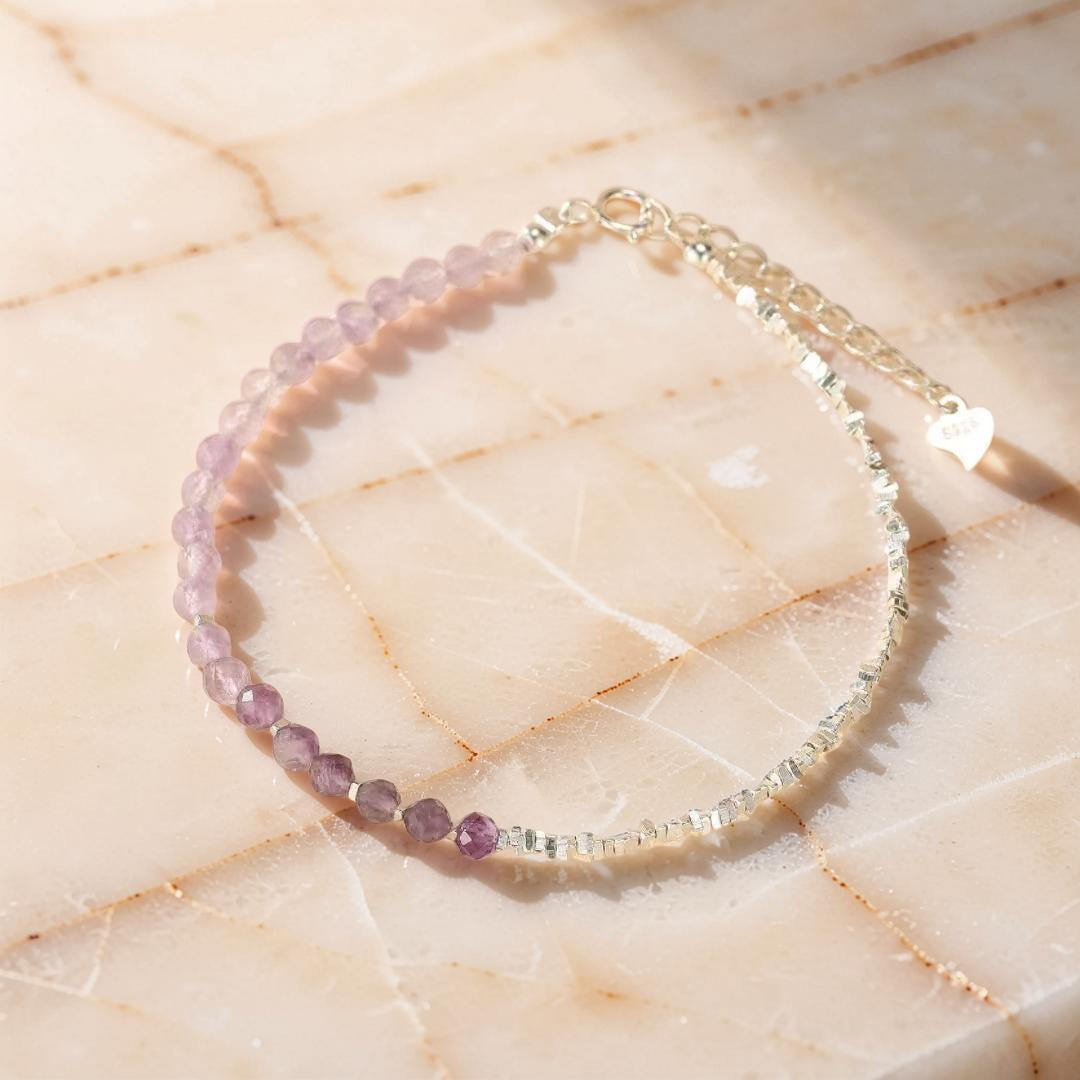 Bracelet Améthyste – Ombres de Lavande, Argent 925