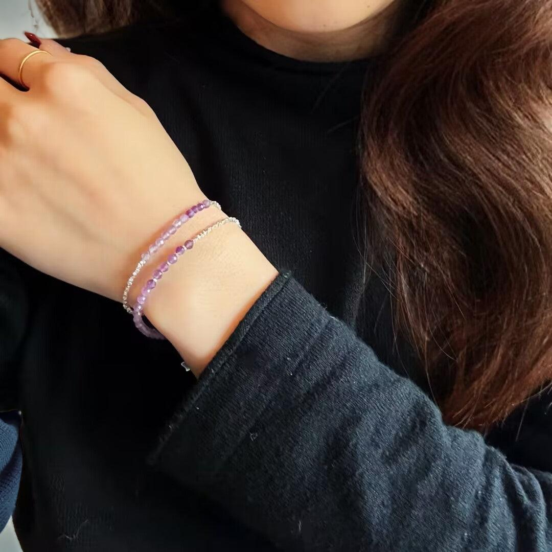 Bracelet Améthyste – Ombres de Lavande, Argent 925