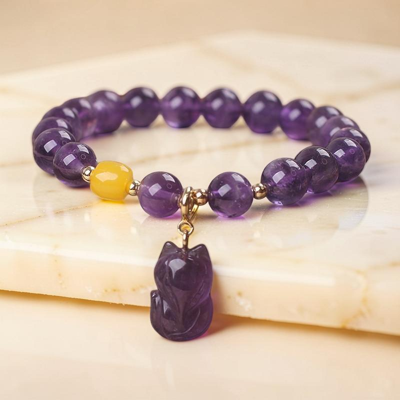 Bracelet Améthyste – Renardeau