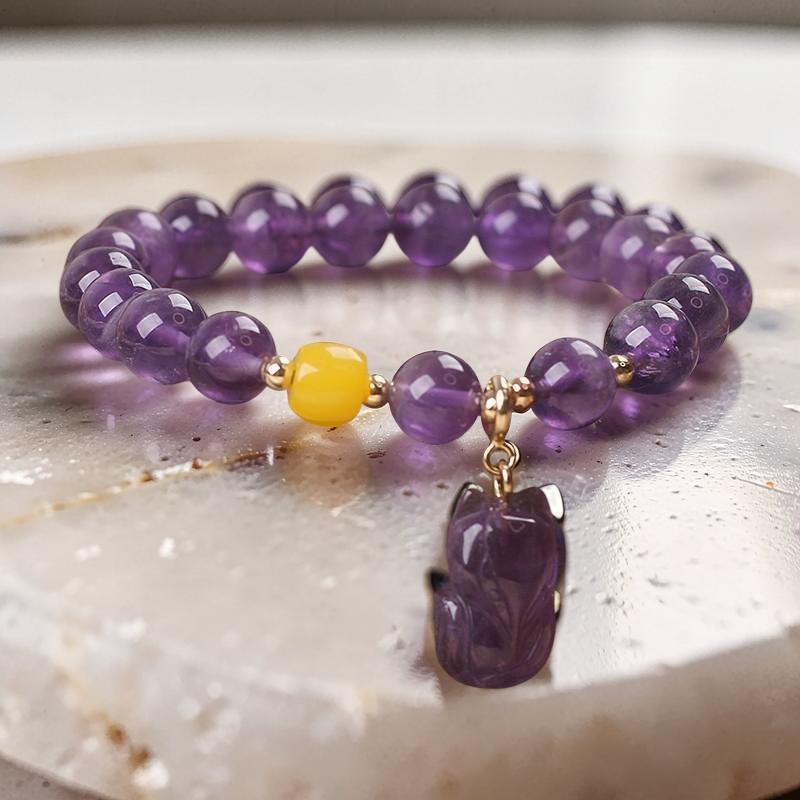 Bracelet Améthyste – Renardeau