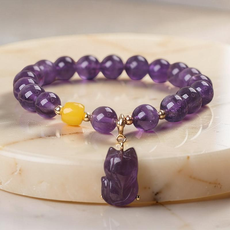 Bracelet Améthyste – Renardeau
