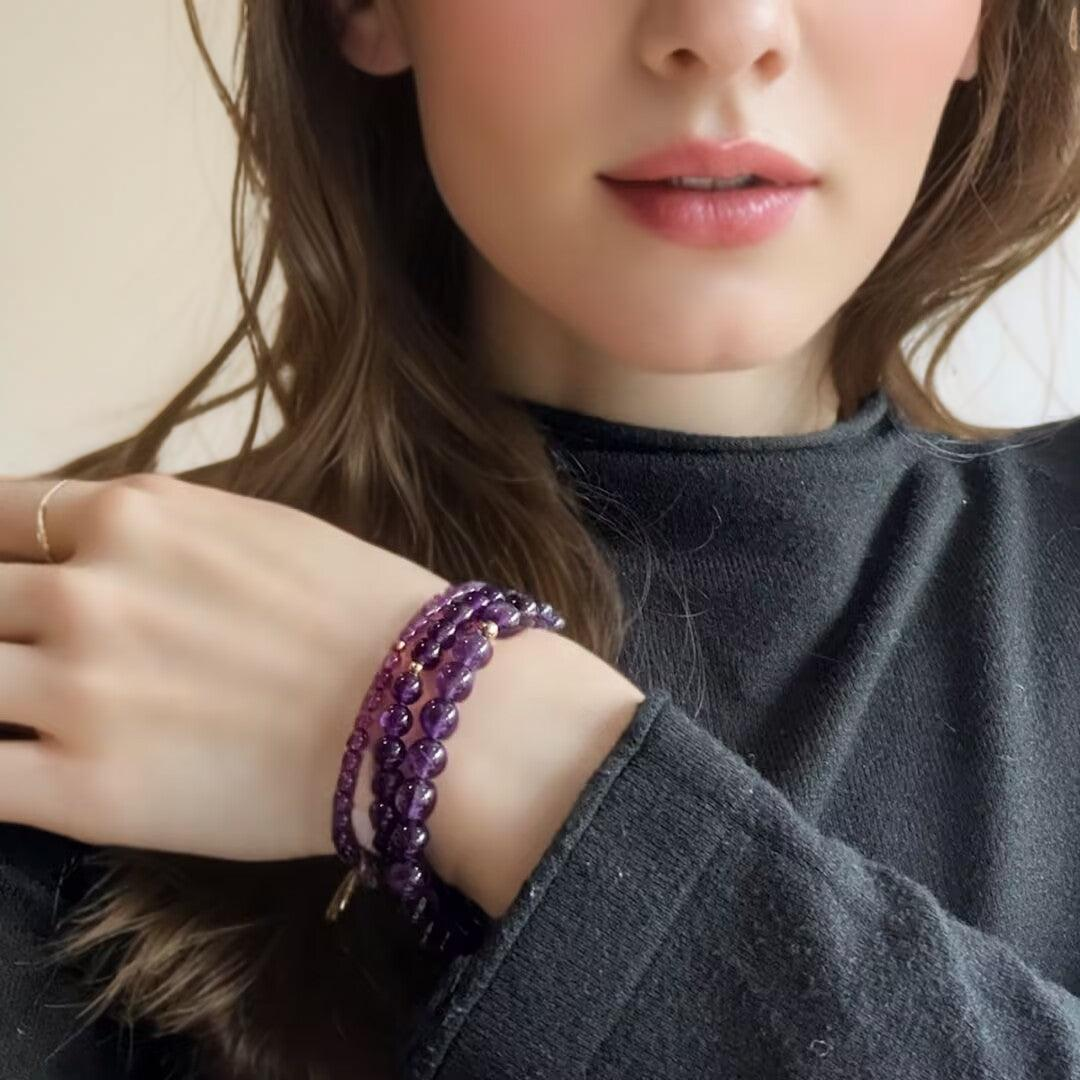 Bracelet Améthyste – Vibrations Pures, Argent 925