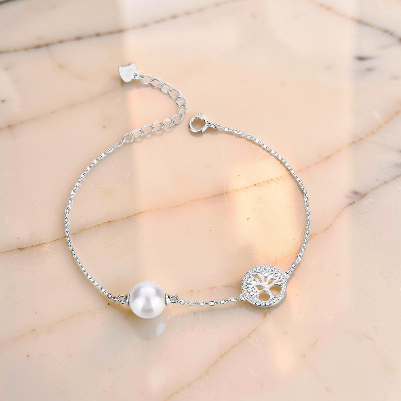 Bracelet Arbre de Vie et Perle – Vitalité, Argent 925