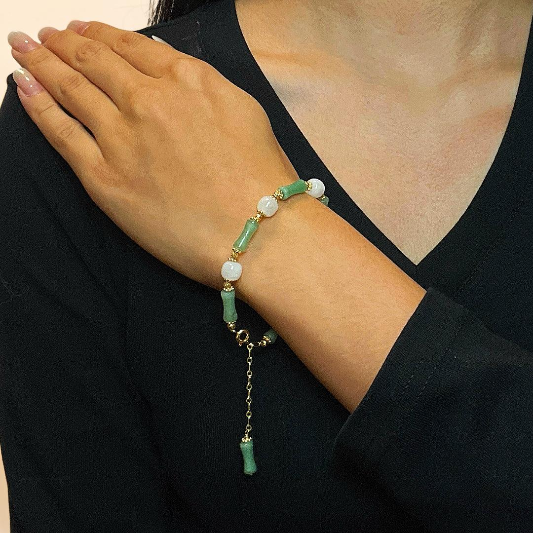 Bracelet Aventurine et Jade – Danse des Pierres