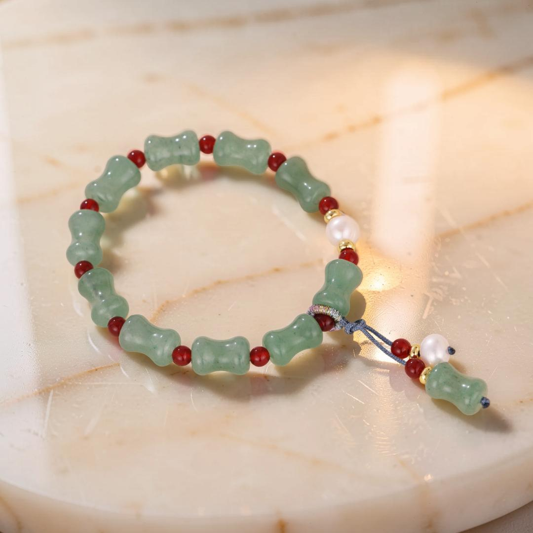 Bracelet Aventurine et Perle – Fleur de Sérénité