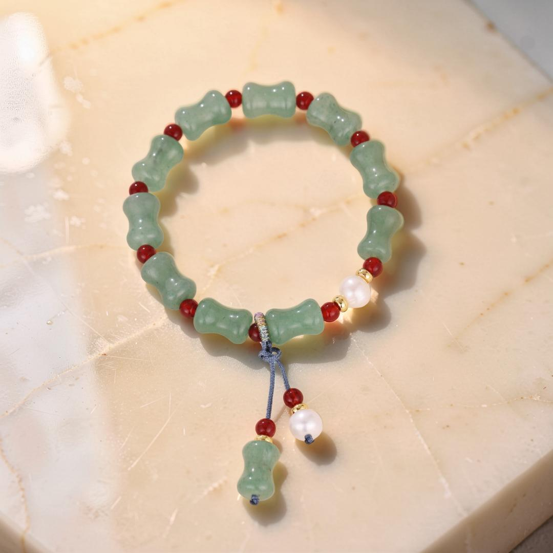 Bracelet Aventurine et Perle – Fleur de Sérénité
