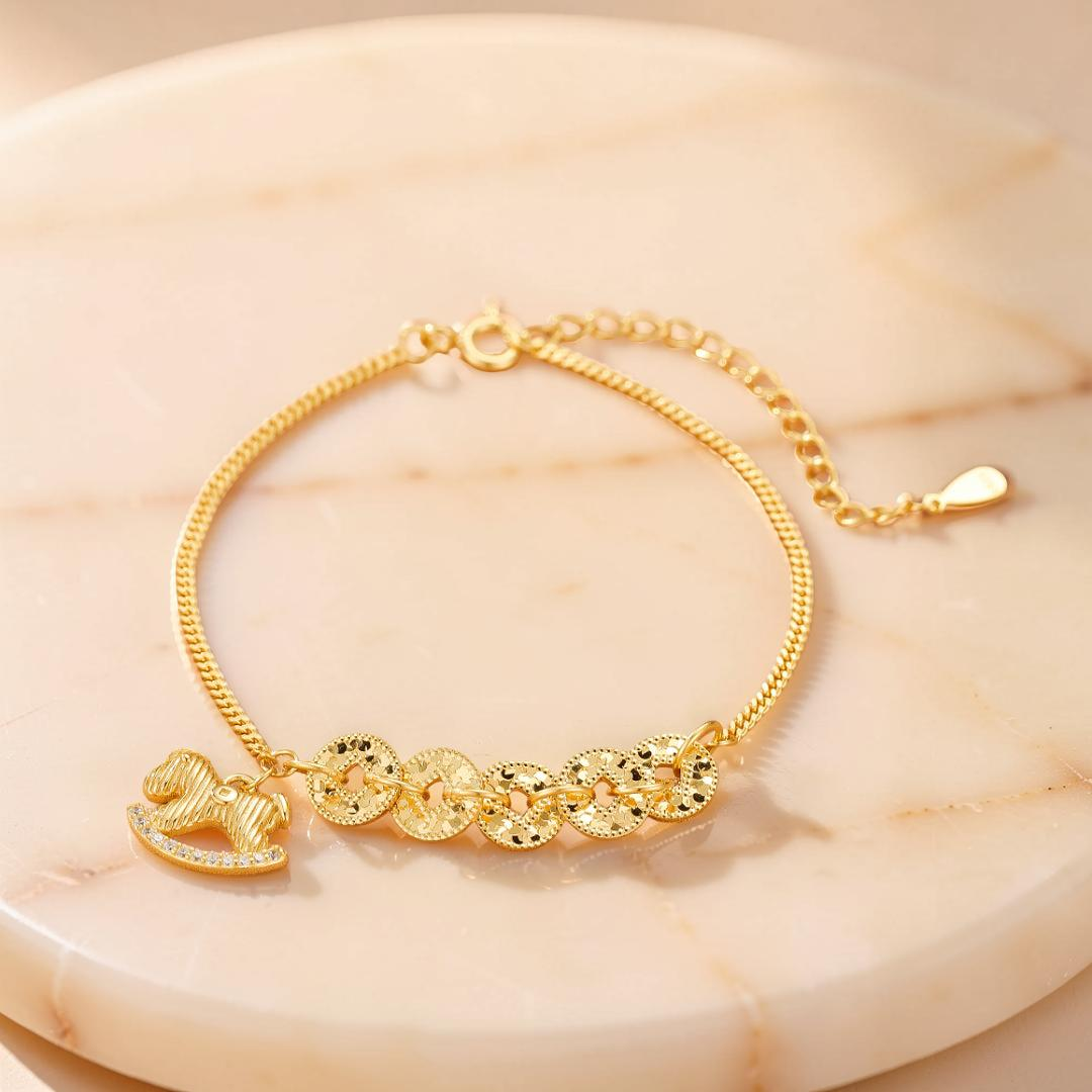 Bracelet Cheval – Pièce d’Équilibre, Argent