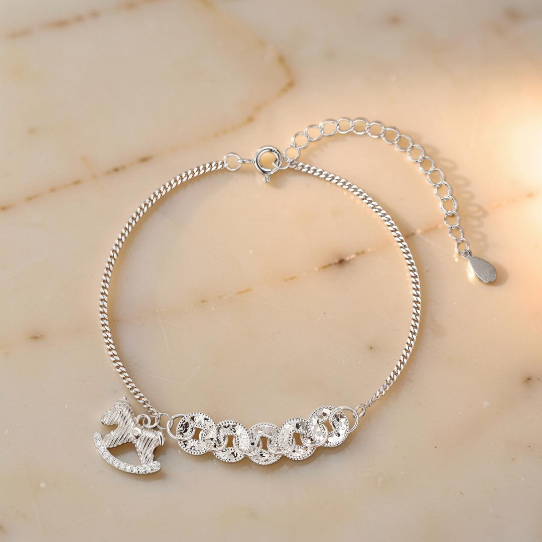 Bracelet Cheval – Pièce d’Équilibre, Argent