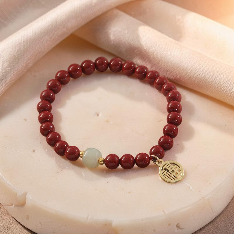 Bracelet Cinabre et Jade – Force Flamboyante