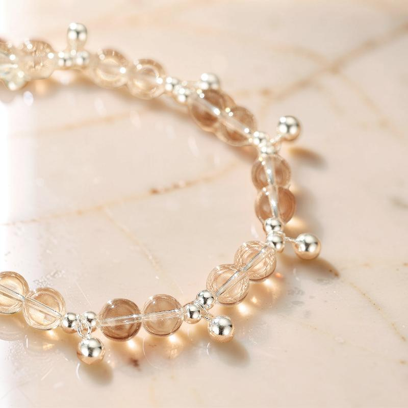 Bracelet Cristal de Roche – Éclat de Pureté, Argent