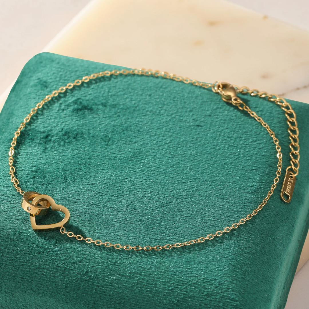 Bracelet de Cheville Cœur – Doux Frisson