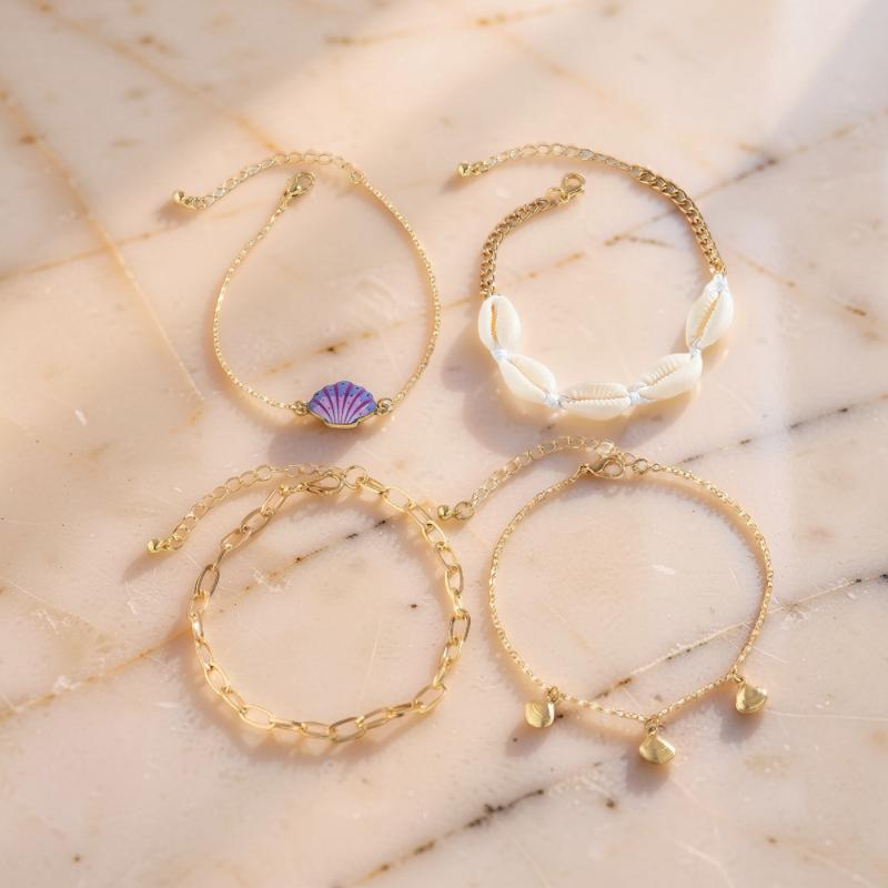 Bracelet de Cheville Coquillage – Caresse de l'Atlantide